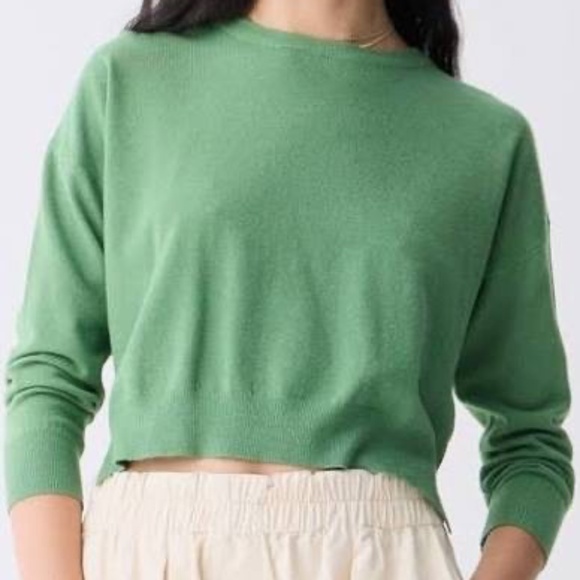 DELUC Cropped Sweater • Size S • Light Green - Picture 1 of 3